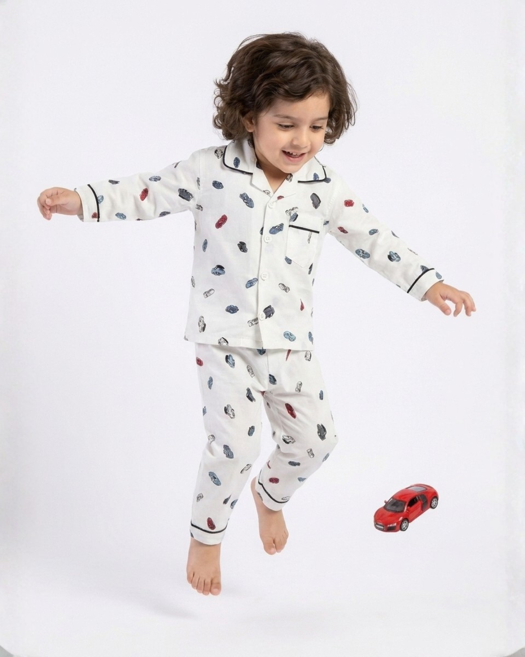 2 PC KIDS NIGHT SUIT - MINI CAR PRINT