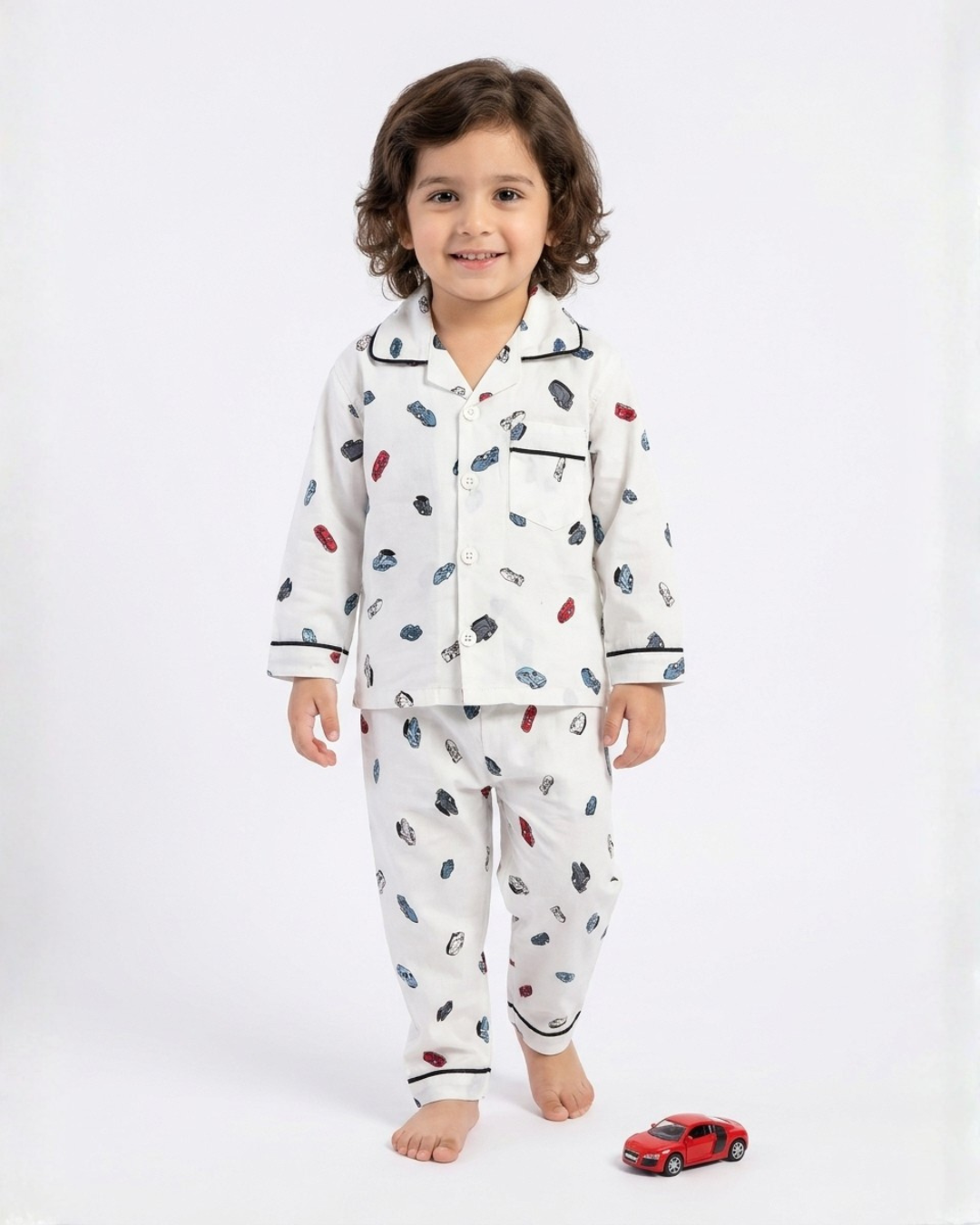 2 PC KIDS NIGHT SUIT - MINI CAR PRINT