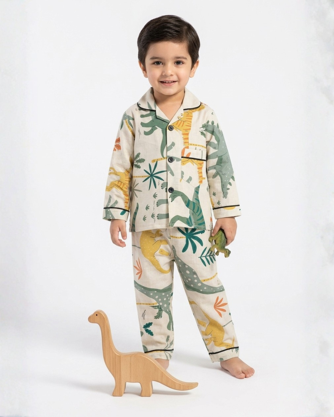 2 PC KIDS NIGHT SUIT - DINOSAUR PRINT