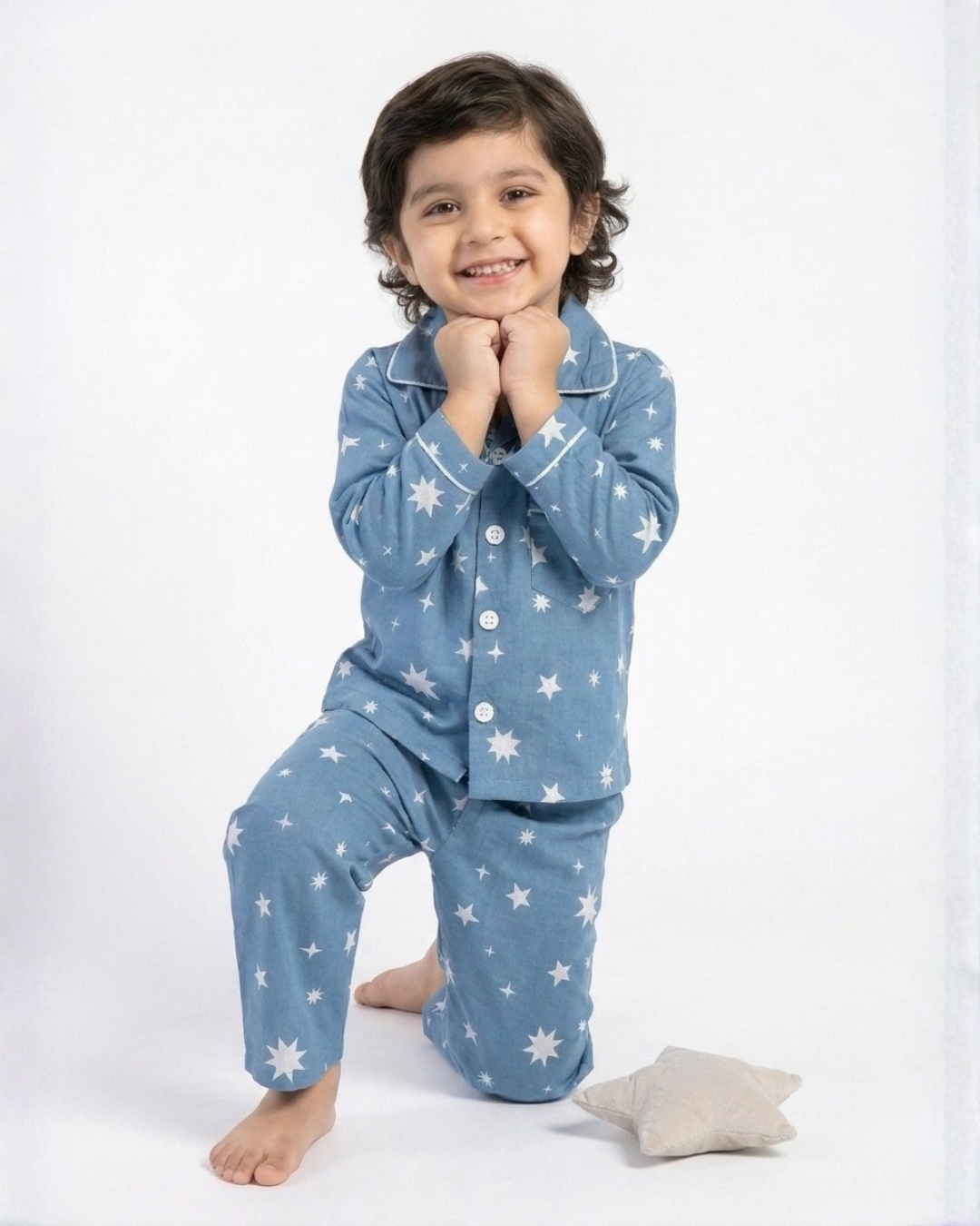 2 PC KIDS NIGHT SUIT - STAR PRINT