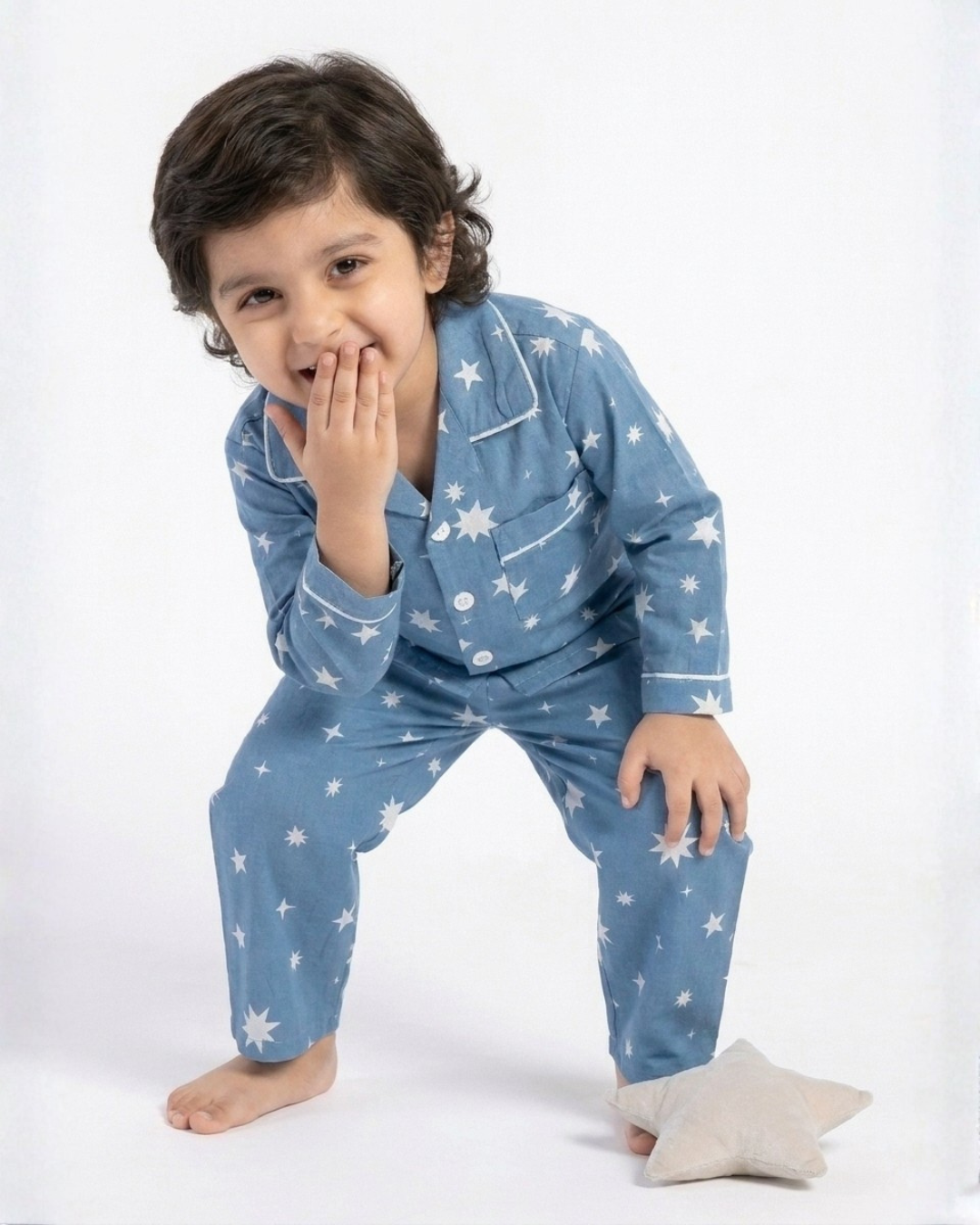 2 PC KIDS NIGHT SUIT - STAR PRINT