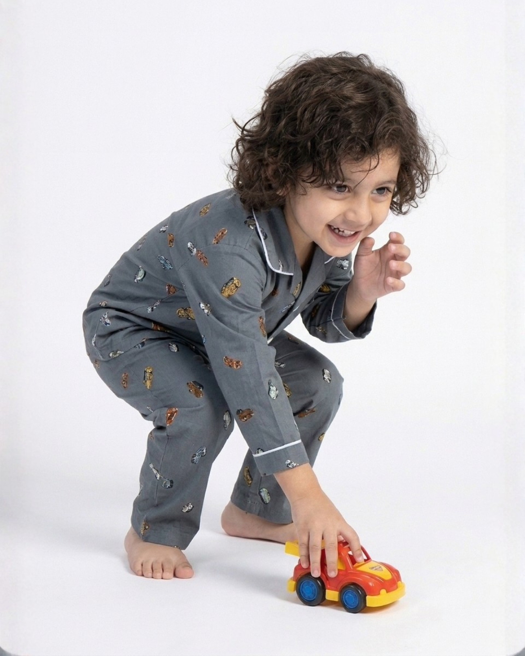 2 PC KIDS NIGHT SUIT - MINI CAR PRINT