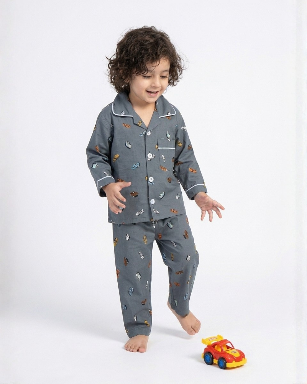 2 PC KIDS NIGHT SUIT - MINI CAR PRINT